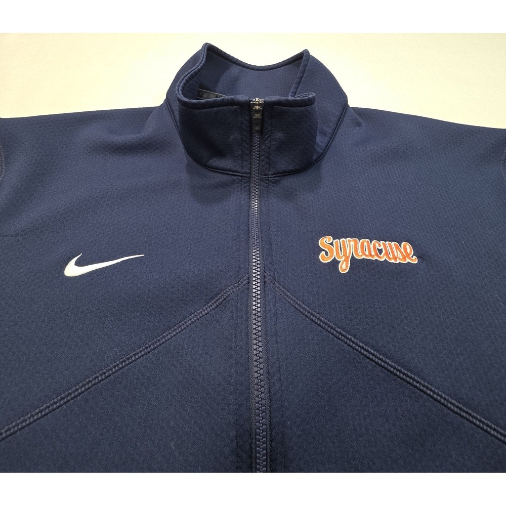 Syracuse Orange Nike Pullover Mens 2XL Lightweight Jacket Dri Fit 1/4 Zip Blue